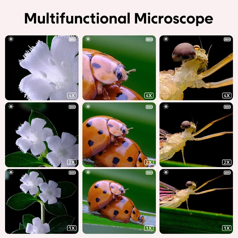 Microscope Kids 200MP with 500x Magnification - Educational Science Toy for Young Explorers