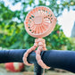 Travel-Friendly Oscillating Pram Fan Mini Hand-Held Baby Fan USB Operated Clip-on Flexible Tripod for Car Seat Use