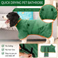 Microfiber Dog Bathrobe Towel - Flexible Absorbent Coat for Cats & Dogs, Pet Grooming Maintenance