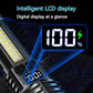 High Power LED Flashlight - TYPE-C Battery-Powered Torch for Camping and Hiking, Water-Resistant with Side Light