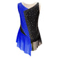 Flattering Stretchy Girls' Dance Leotard - Sleeveless Rhinestone Mesh Top, Polyester, Nylon, Elastane, For Competition