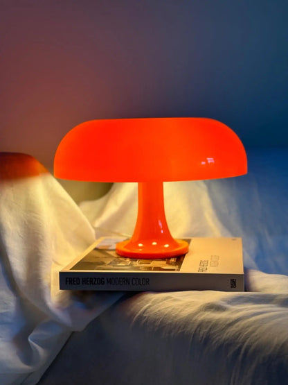 LED Japandi Mushroom Table Lamp Ivory Minimalist Bedside Lighting