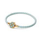Leaf Four Clover Braided Leather Lucky Bracelet Gift