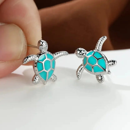 Turtle Sea Stud Earrings Cute Animal Jewelry Trend 2026 Summer Accessory Gift Idea For Ocean Lovers