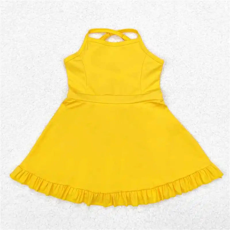 knee-length, cotton-elastane, casual wear for active play – Plush girls' knit dress