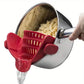 Flexible Clip On Pot Strainer - 1pc Kitchen Strainer for Pans and Bowls