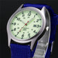 Field Quartz Watch Nylon Strap Military Style Date Luminous