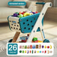 Cart Shopping Toy Push Along Grocery Trolley Kids Pretend Play Supermarket Back To School 2025 Early Education Gift
