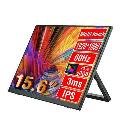 Travel-Friendly 15.6 Inch Touch Monitor 1080p HDR Gaming On The Go