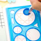 Creative Kids Geometry Spirograph Stencils Kit - 4 Flower Drawing Templates, Educational Art Tools for School Supplies in Vibrant Colors