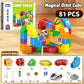 Magnetic2025 Edition Building Kit 81 Pieces Track Puzzle With Train STEM Educational Toy Christmas Gift