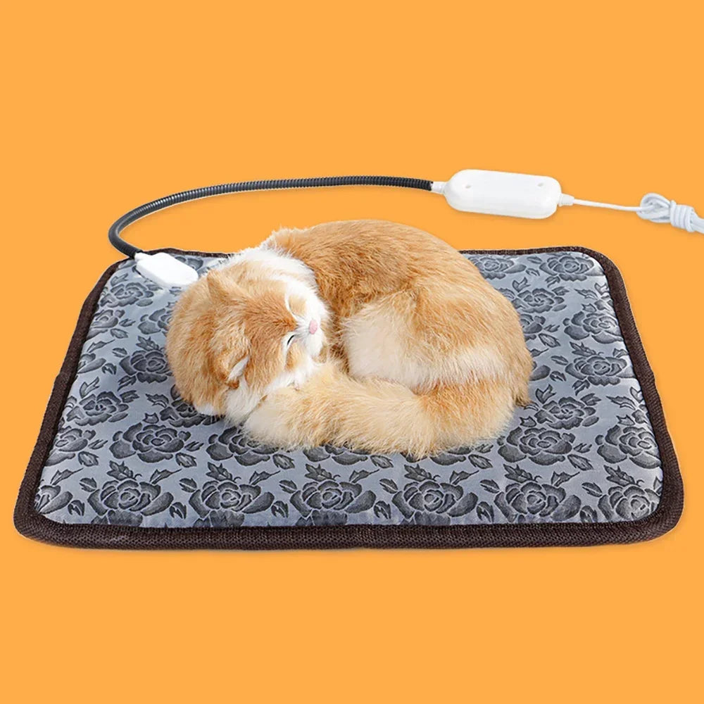 Winter Bed Heating Pad - Water-Resistant Warming Mat for Cats and Dogs