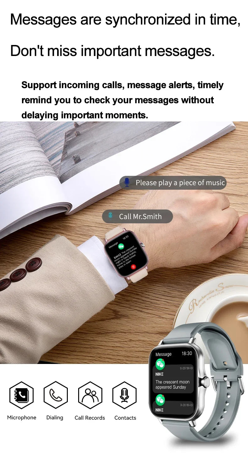 Heart Rate Sleep Tracker Sports Fitness Smartwatch 2026 – LAXASFIT Smart Watch Full Touch Screen Bluetooth Call