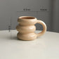 Coffee Ceramic Mug Kawaii Circle Design Korean Cute Style TikTok Viral Fall 2025 Microwave Safe Gift