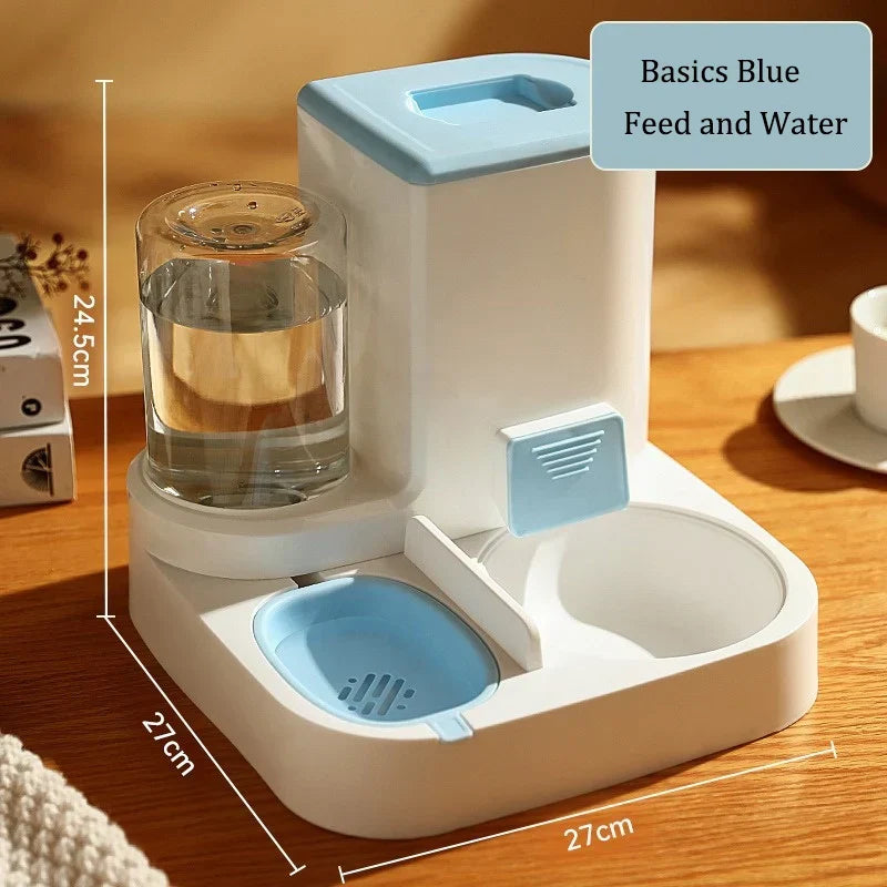 Automatic Pet Feeder Gravity Food And Water Dispenser Kit No Batteries Hands Free Fall 2025 Simple Clean