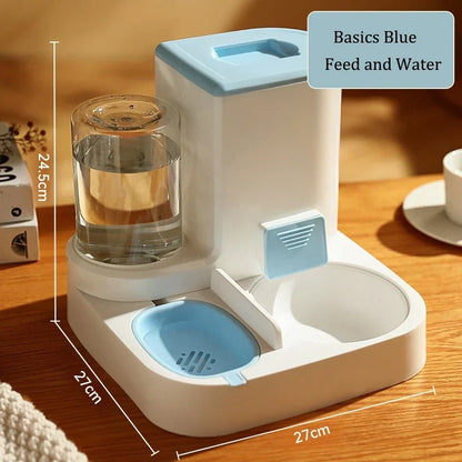 Automatic Pet Feeder Gravity Food And Water Dispenser Kit No Batteries Hands Free Fall 2025 Simple Clean
