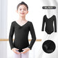 girls Breathable long sleeve ballet leotard - twist-front, cotton, for dance class