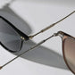 Compact Round Cat Eye Sunglasses Kit for Women and Men - Vintage Skinny Eyewear, 2 Pairs
