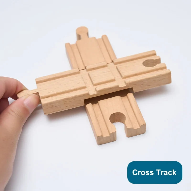 Beech Wood Train Track Kit - DIY Assembly Toy for Kids Eco-Friendly