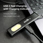 LED Keychain Flashlight 600Lm USB-C Battery-Powered Mini Torch Light Travel-Friendly Work Light With Magnet