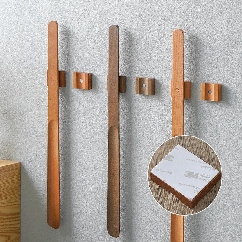 Shoehorn Wooden Magnetic 55cm Beech Long Handle Simple Wear