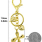 Keychain Personalized Gold Bubble Letter Bag Charm Gift