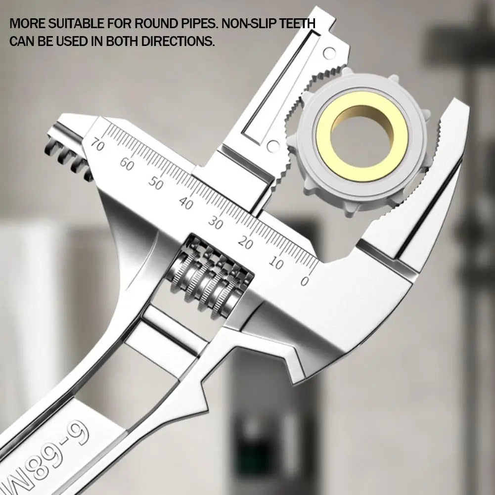 Flexible Pipe Wrench & Nut Key - 6-68mm Household Tools for Bathroom Repair, Multi-functional Spanner