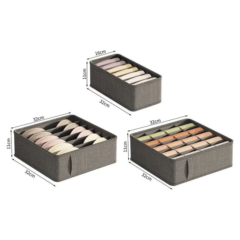 Polyester Sock Bra Organizer Box with 20 Grids - Household Organizers for Drawers & Cabinets
