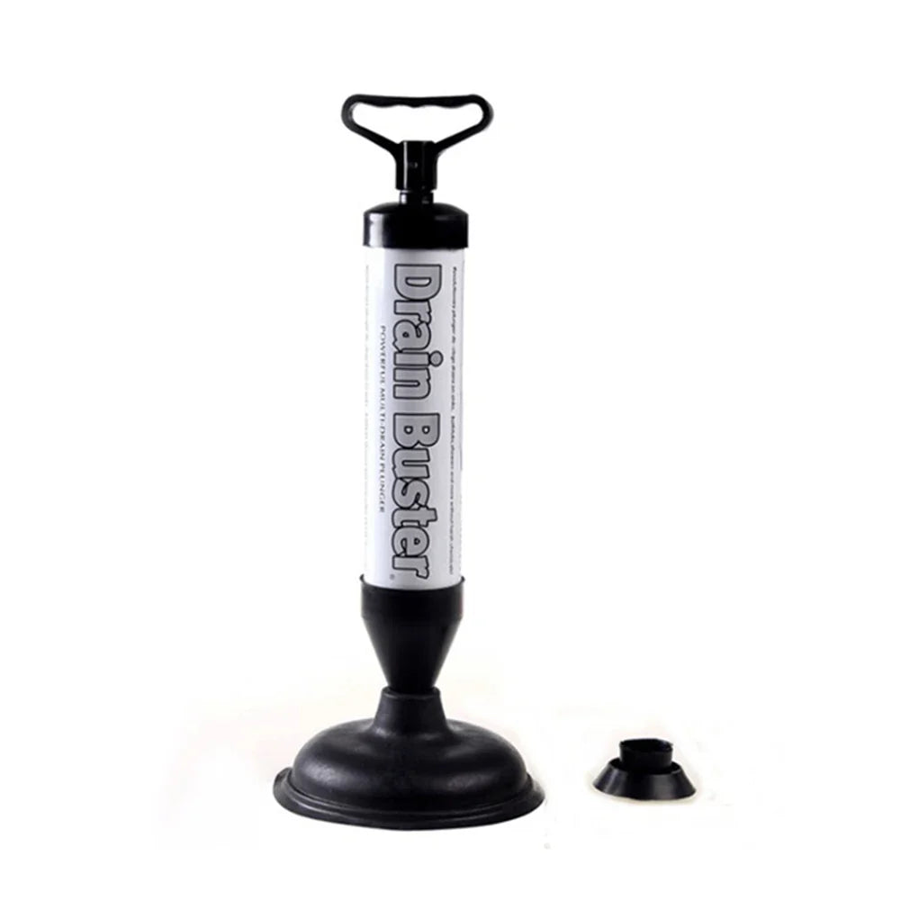 Toilet Plunger High Pressure Pump With Dual Suction Cups - Bathroom Drain Opener, Pipeline Dredge Device