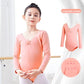 girls Breathable long sleeve ballet leotard - twist-front, cotton, for dance class