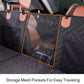 Water-Resistant Pet Car Seat Cover - Anti-Slip Scratch-Proof Hammock Back Seat Protector for Dogs