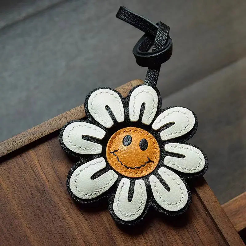 Bag Leather Charm No Face Keychain Black Cozy Cute Gift