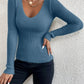 Flattering Fitted Women’s Ribbed Sweater - Scoop Neck, Knit