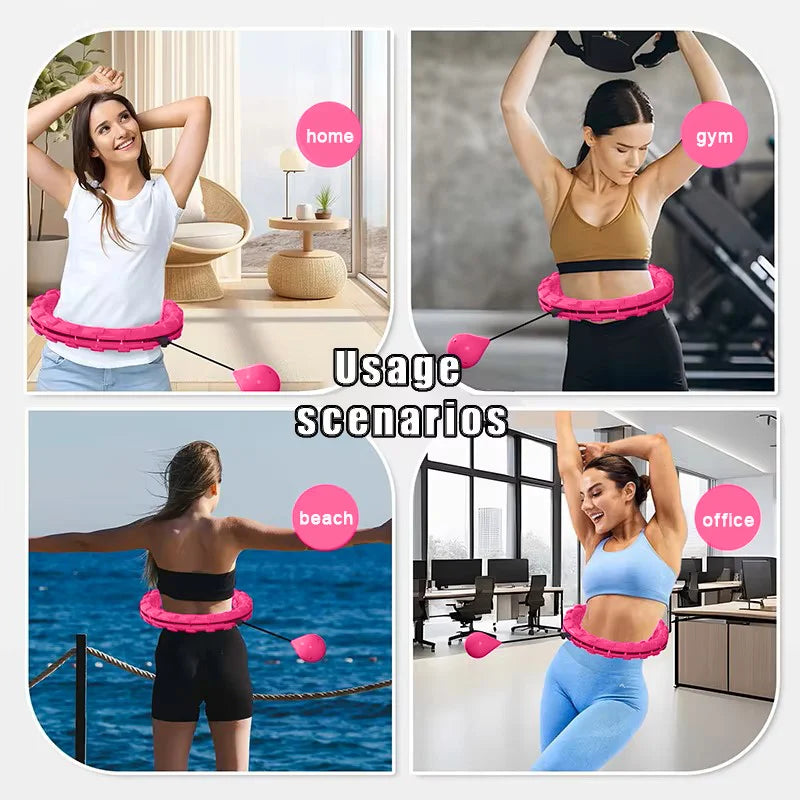 Waist Massager Weight Loss Cardio Training 2026 – Smart Flexible Fitness Hula Hoop 24-Section