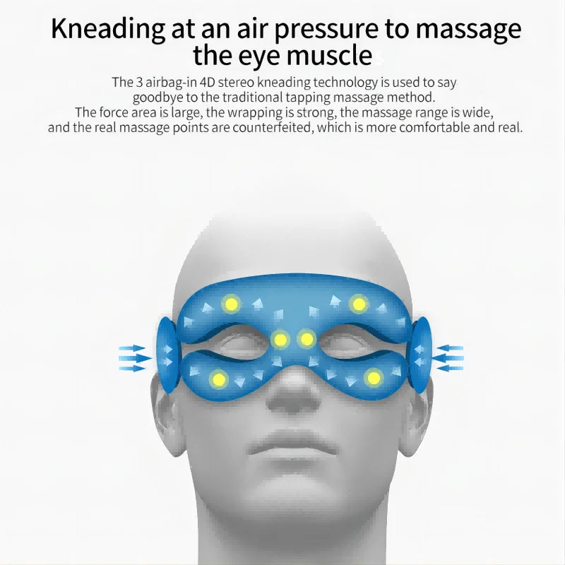 Massager Eye Foldable With Heat And Bluetooth Music Sleep Aid For Eye Strain 2026 Trend