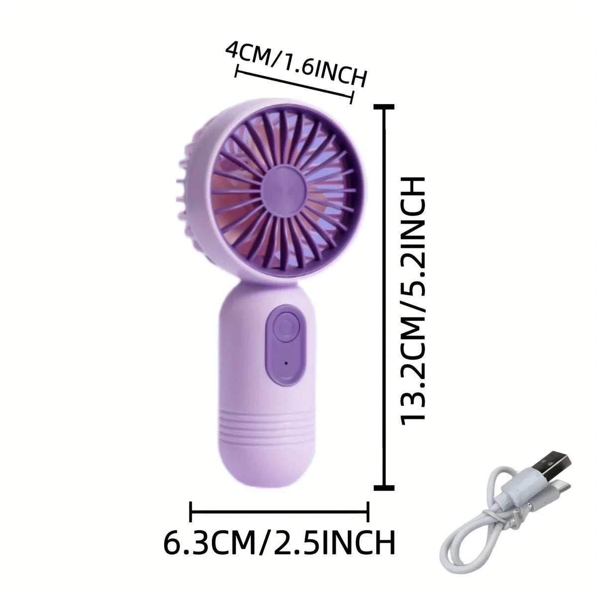 Mini Travel-Friendly Hand-Held Fan - USB Charging, 3-Speed Compact Fan for Office, Outdoor Travel and Camping