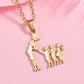 Mother's Day Gift Children Family Stainless Steel Jewelry – Silver Stainless Steel Mother & Kids Pendant Necklace