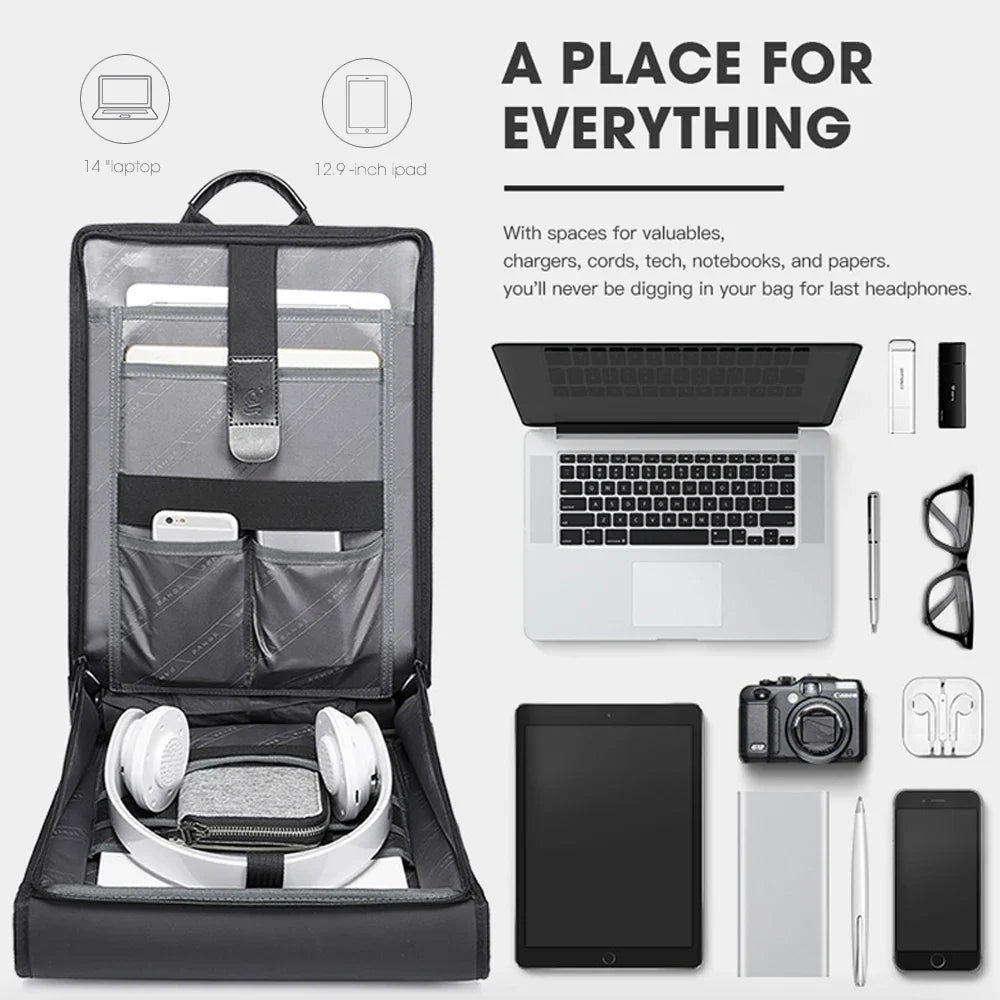 Waterproof2026 Edition Laptop Backpack for Commuting Fits 14.1 Inch Laptop Unisex City Travel Bag Back to School