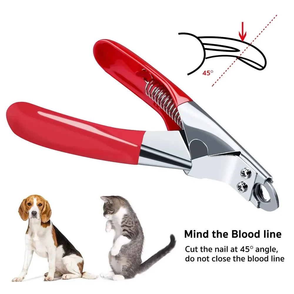 Stainless Steel Pet Nail Clipper - Dog & Cat Grooming Device for Compact to Medium Pets, Nail Maintenance