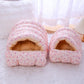 Cat Bed Cocoon Plush Coral Fleece Nest Indoor Winter 2025 Cozy Snuggly Warm Retreat For Cats