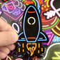 Neon Stickers 50 PCS Water-Resistant PVC Pack Cute Anime Decal Kit Back To School Fall 2025 Kids Personalize Gifts