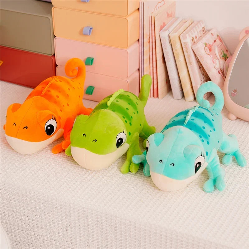 Chameleon Plush Pillow 30cm Cartoon Reptile Cozy Gift