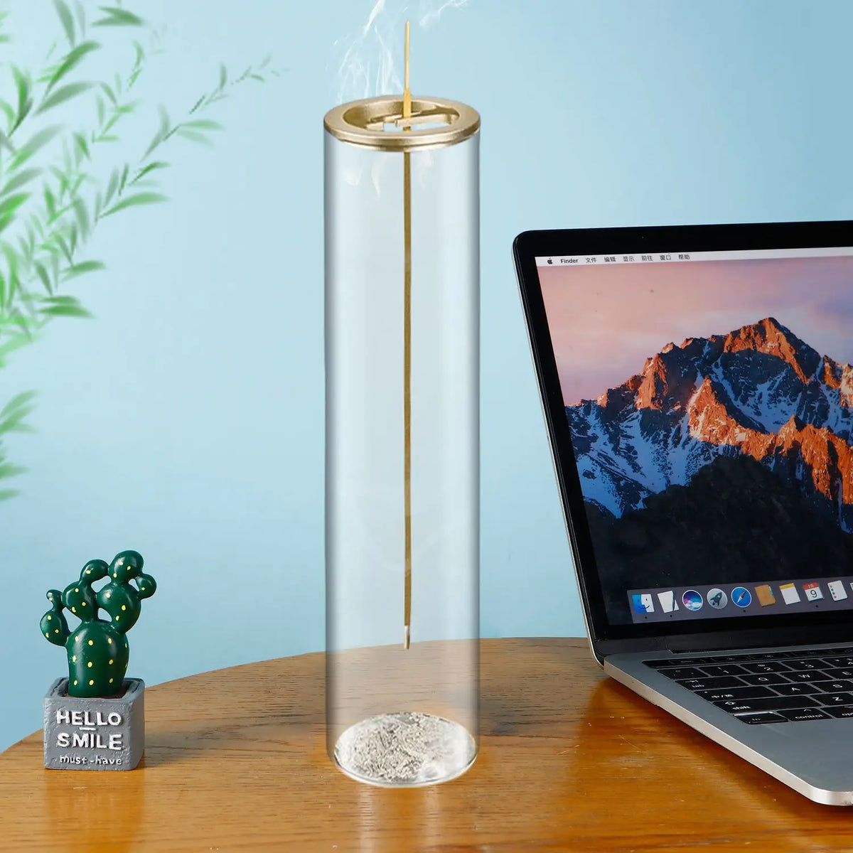 Glass Incense Burner With Removable Ash Catcher Household Decor