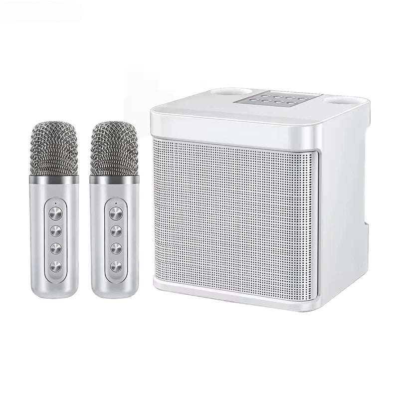 Bluetooth2025 Edition Speaker Karaoke System Travel-Friendly Cordless 10W With 2 Microphones Outdoor Party Sound Fall