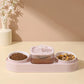 Automatic Pet Feeder 200ml Portion Double Bowl Stainless Steel Food And Water Station Fall 2025 Anti Slip Simple Clean