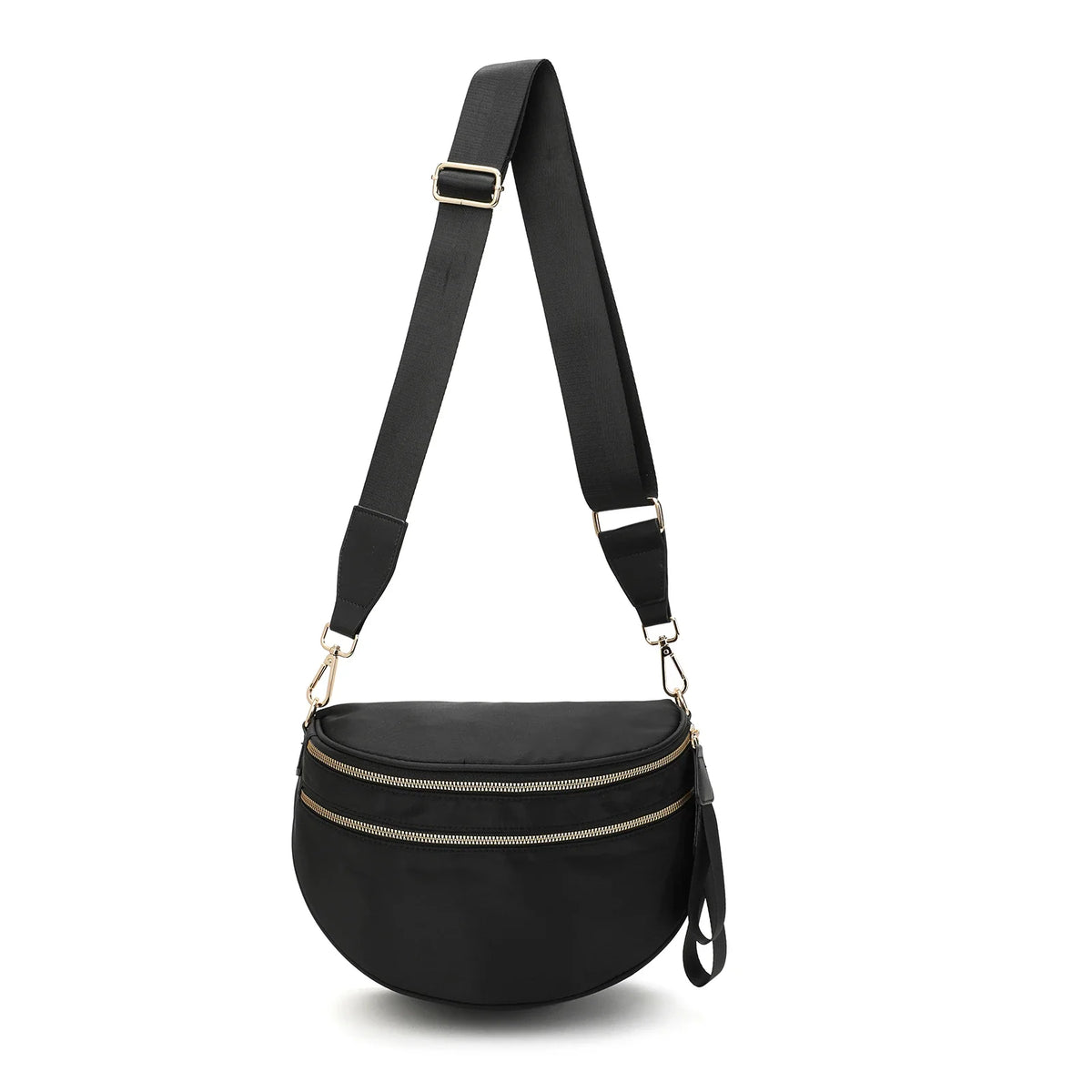 checkered nylon, box shape, travel and daily use – Multi-Use unisex crossbody bum bag