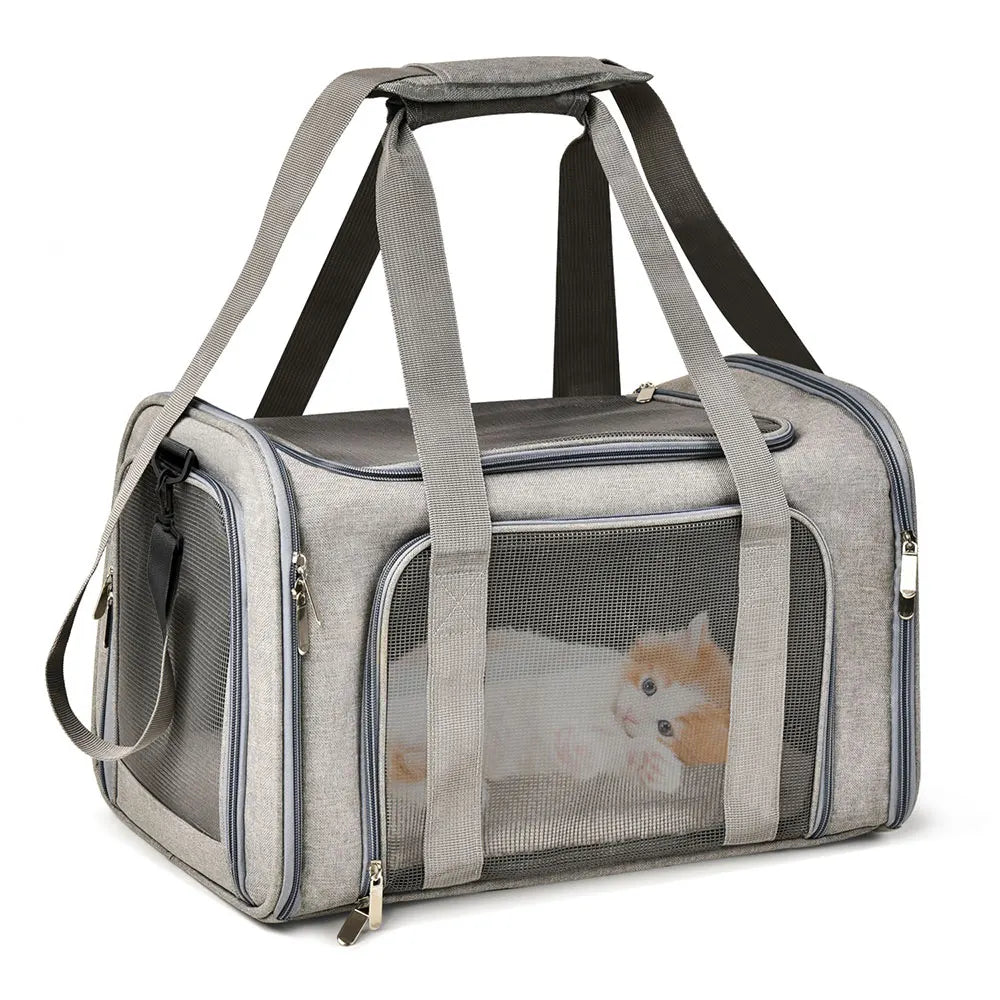 Dog Carrier Plush Side Backpack Pet Carrier Airline Approved Travel 2025 Breathable Hands Free Comfort