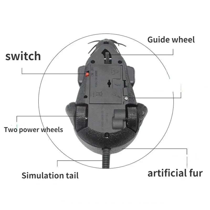 Rat Funny Cat Toy With Remote Control Mouse - Cute Cordless Pet Supplies for Cats