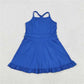 knee-length, cotton-elastane, casual wear for active play – Plush girls' knit dress