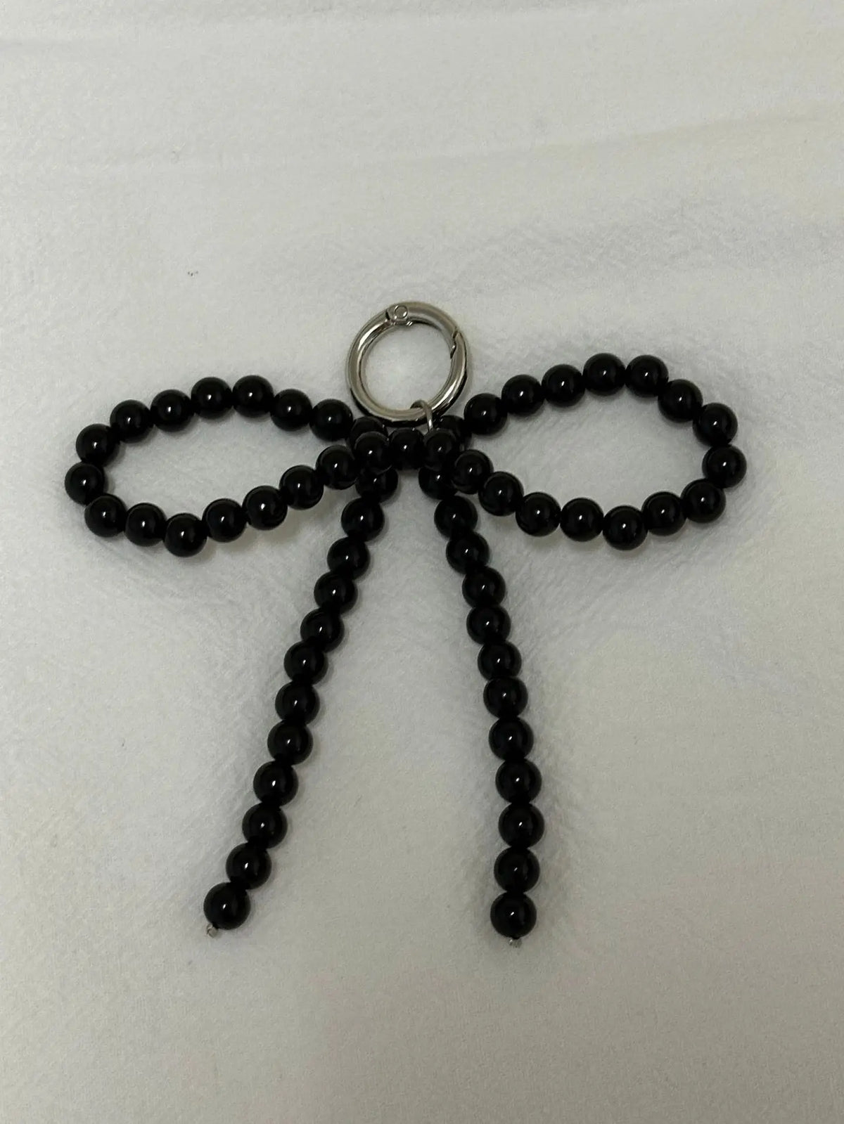 Pearl Beaded Bow Keychain Y2K Bag Charm Cute Gift Accessory